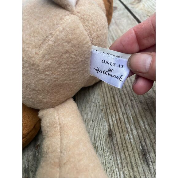 Hallmark Reindeer Plush Stuffed Animal Girl Red Polka Dot Bow Exclusive Rare - Picture 5 of 5